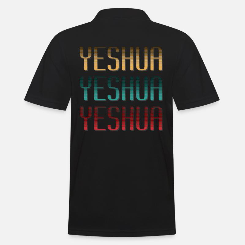 Jesus - Yeshua - Männer Poloshirt - Schwarz