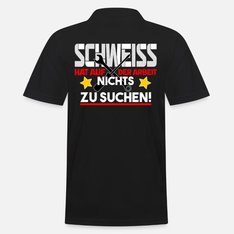 Schweiss auf der Arbeit - Männer Poloshirt - Schwarz