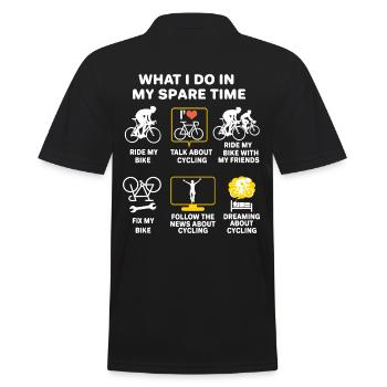 Cyclisme cyclisme passion cyclisme humour cadeau - Polo Homme - noir - Dos - Kai (181cm)