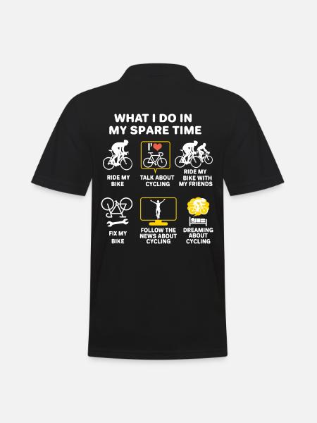 Cyclist cycling passion cycling humour gift - Men's Polo Shirt - black