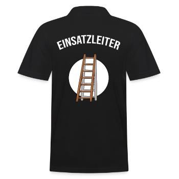 einsatzleiter leiter geil führungskraft - Männer Poloshirt - Schwarz - Hinten - Kai (181cm)