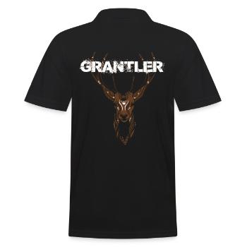 Grantler - Männer Poloshirt - Schwarz - Hinten - Kai (181cm)