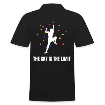 The Sky Is The Limit Boulderers and Rock Climbers - Men's Polo Shirt - black - Back - Kai (181cm)