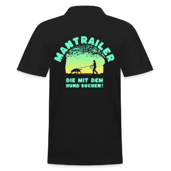 MANTRAILER SUNSET Woman - Men's Polo Shirt - black - Back - Kai (181cm)