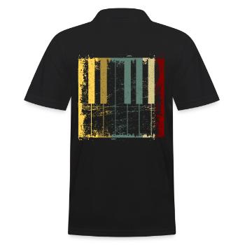 piano - Polo Homme - noir - Dos - Kai (181cm)