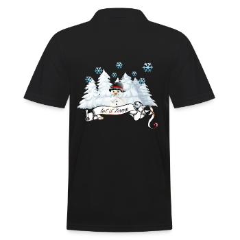 Chemise de bonhomme de neige - motif " Let it Snow " , - Polo Homme - noir - Dos - Kai (181cm)