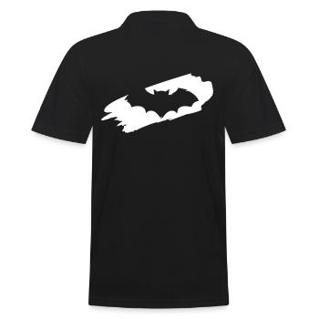 Bat Halloween Gift - Men's Polo Shirt - black - Back - Kai (181cm)