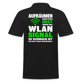 Signal Wi-Fi trop faible des adolescents qui rangent en disant - Polo Homme - noir - Dos - Kai (181cm)