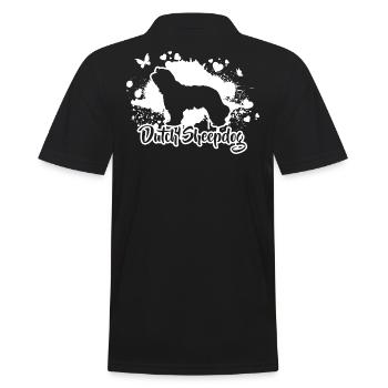Dutch Sheepdog Dogs Dog Breed Wilsigns - Men's Polo Shirt - black - Back - Kai (181cm)