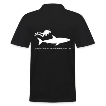 Raubtier - Männer Poloshirt - Schwarz - Hinten - Kai (181cm)