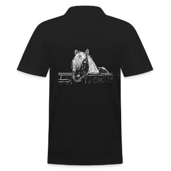 Cheval - Polo Homme - noir - Dos - Kai (181cm)