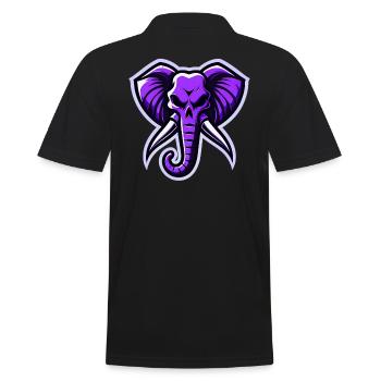 Logo de l’éléphant violet - Polo Homme - noir - Dos - Kai (181cm)