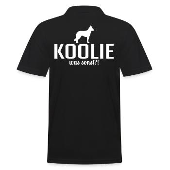 Koolie was sonst Hunde Spruch Hund Wilsigns - Männer Poloshirt - Schwarz - Hinten - Kai (181cm)