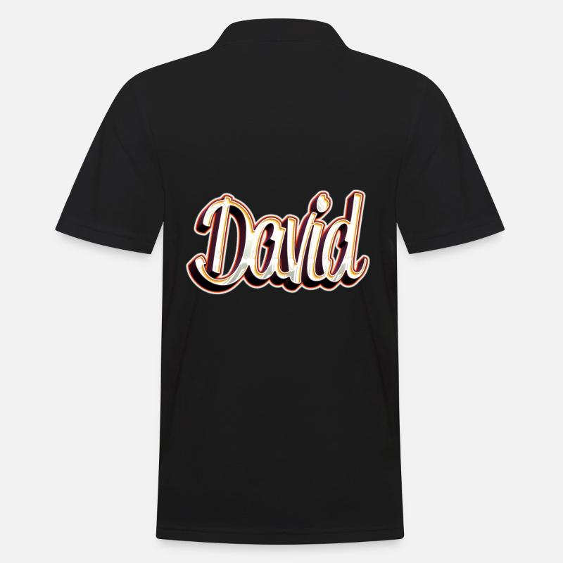 David fornavn etternavn graffiti design - Poloskjorte for menn - svart