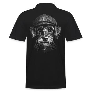 Chapeau teckel à poil dur Chiens Chien Teckel Teckel - Polo Homme - noir - Dos - Kai (181cm)