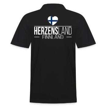 Heartland Finlande Scandinavie Vacances Voyage - Polo Homme - noir - Dos - Kai (181cm)