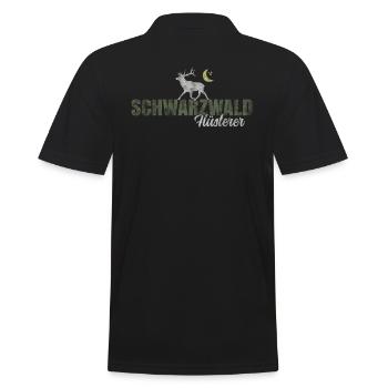 Schwarzwald Flüsterer - Männer Poloshirt - Schwarz - Hinten - Kai (181cm)