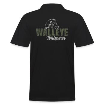 Walleye Whisperer - Men's Polo Shirt - black - Back - Kai (181cm)