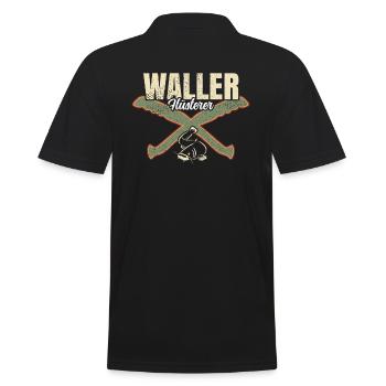Waller Flüsterer - Männer Poloshirt - Schwarz - Hinten - Kai (181cm)