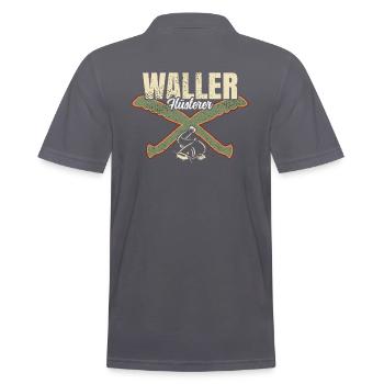 Waller Flüsterer - Männer Poloshirt - Anthrazit - Hinten - Nico (186cm)