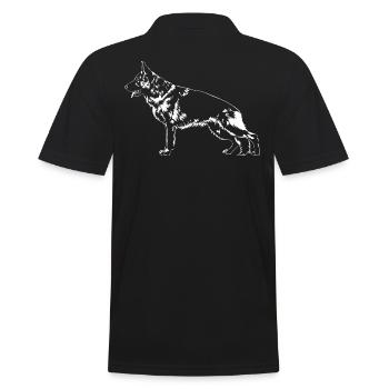 GERMAN SCHÄFERHUND Dog DOG IGP Wilsigns - Men's Polo Shirt - black - Back - Kai (181cm)