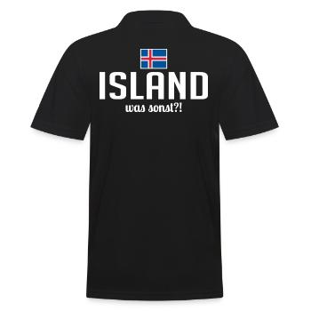 Iceland what else saying Scandinavia holidays - Men's Polo Shirt - black - Back - Kai (181cm)