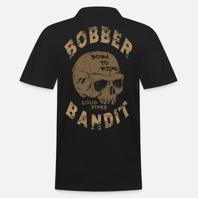 Bobber Bandit Gold - Männer Poloshirt - Schwarz