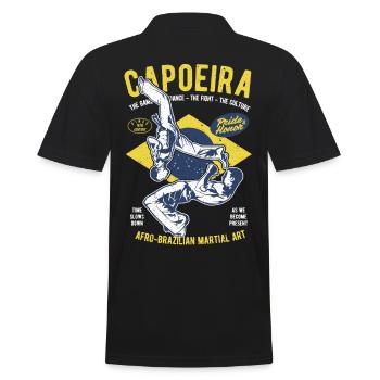 Capoeira Kampfsport brasilianische Kampfkunst - Männer Poloshirt - Schwarz - Hinten - Kai (181cm)