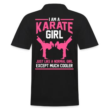 Cadeau de fille de karaté - Polo Homme - noir - Dos - Kai (181cm)