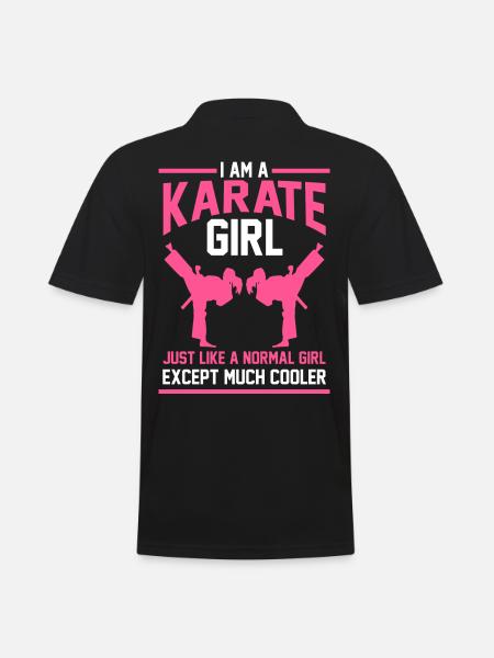 Karate girl gift - Men's Polo Shirt - black