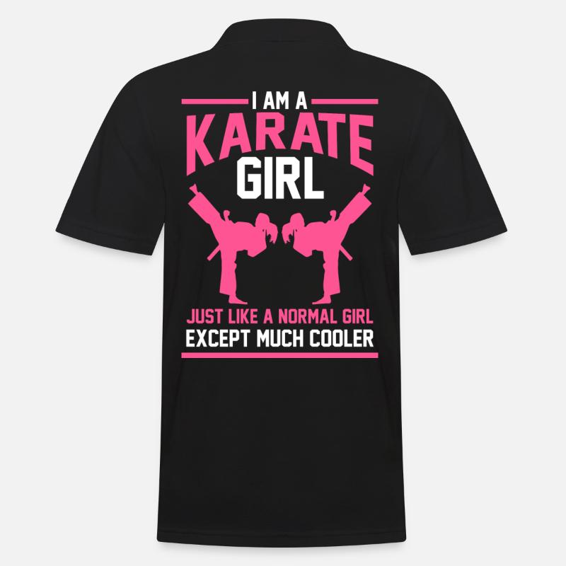 Karate Mädchen Geschenk - Männer Poloshirt - Schwarz