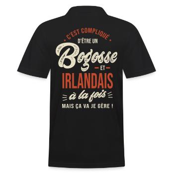 Irlandais Bogosse Cadeau Irlande - Polo Homme - noir - Dos - Kai (181cm)