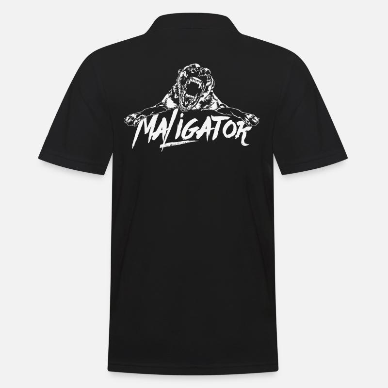 Maligator - Belgian Malinois Wilsigns - Männer Poloshirt - Schwarz