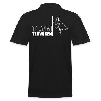 TEAM Tervuren Hunde Hund Belgian Shepherd Wilsigns - Männer Poloshirt - Schwarz - Hinten - Kai (181cm)