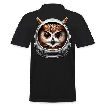 Hibou astronaute - Polo Homme - noir - Dos - Kai (181cm)