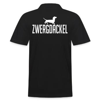 Zwergdackel Hunderasse Hunde Hund Wilsigns - Männer Poloshirt - Schwarz - Hinten - Kai (181cm)