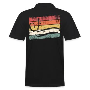 Jésus-Christ - Chemise chrétienne - Croix, Cœur - Polo Homme - noir - Dos - Kai (181cm)