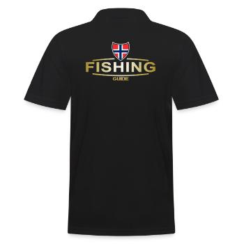Norway fishing - fishing guide - Men's Polo Shirt - black - Back - Kai (181cm)