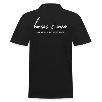 Les chevaux et le vin font tout bien Pferde Spruch - Polo Homme - noir - Dos - Kai (181cm)