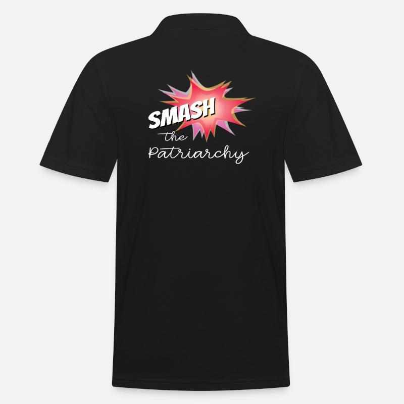 Smash the Patriarchy - Männer Poloshirt - Schwarz