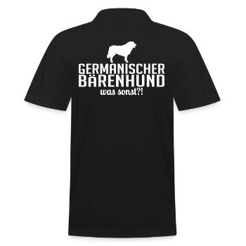 GERMANISCHER BÄRENHUND was sonst Wilsigns Hunde - Männer Poloshirt - Schwarz - Hinten - Kai (181cm)