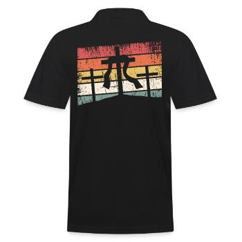 Jésus-Christ - Chemise chrétienne - Croix - Polo Homme - noir - Dos - Kai (181cm)