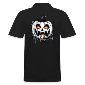 Halloween design creepy for the next party - Men's Polo Shirt - black - Back - Kai (181cm)