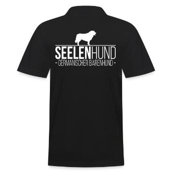 GERMANISCHER BÄRENHUND Seelenhund Hunde Wilsigns - Männer Poloshirt - Schwarz - Hinten - Kai (181cm)