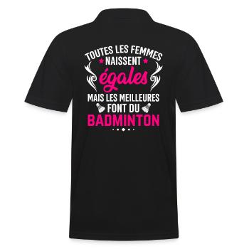 les meilleures font du badminton - Polo Homme - noir - Dos - Kai (181cm)