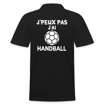 j'peux pas j'ai handball - Polo Homme - noir - Dos - Kai (181cm)