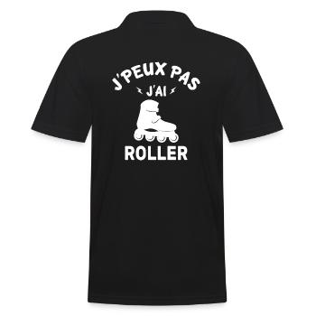 t-shirts j'peux j'ai pas roller - Polo Homme - noir - Dos - Kai (181cm)