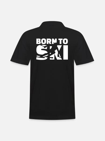 born to ski - Polo Homme - noir