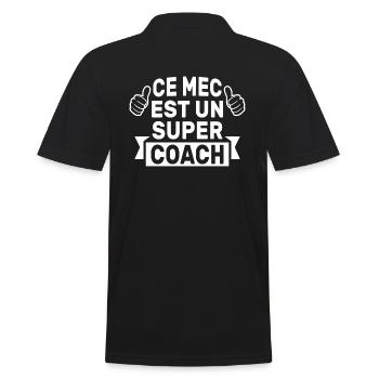 This guy is a great coach, gift coach - Men's Polo Shirt - black - Back - Kai (181cm)