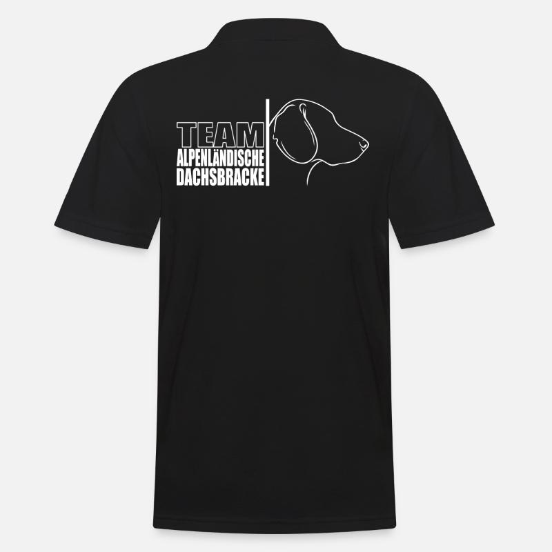 TEAM Alpenländische Dachsbracke Jagdhunde Wilsigns - Männer Poloshirt - Schwarz